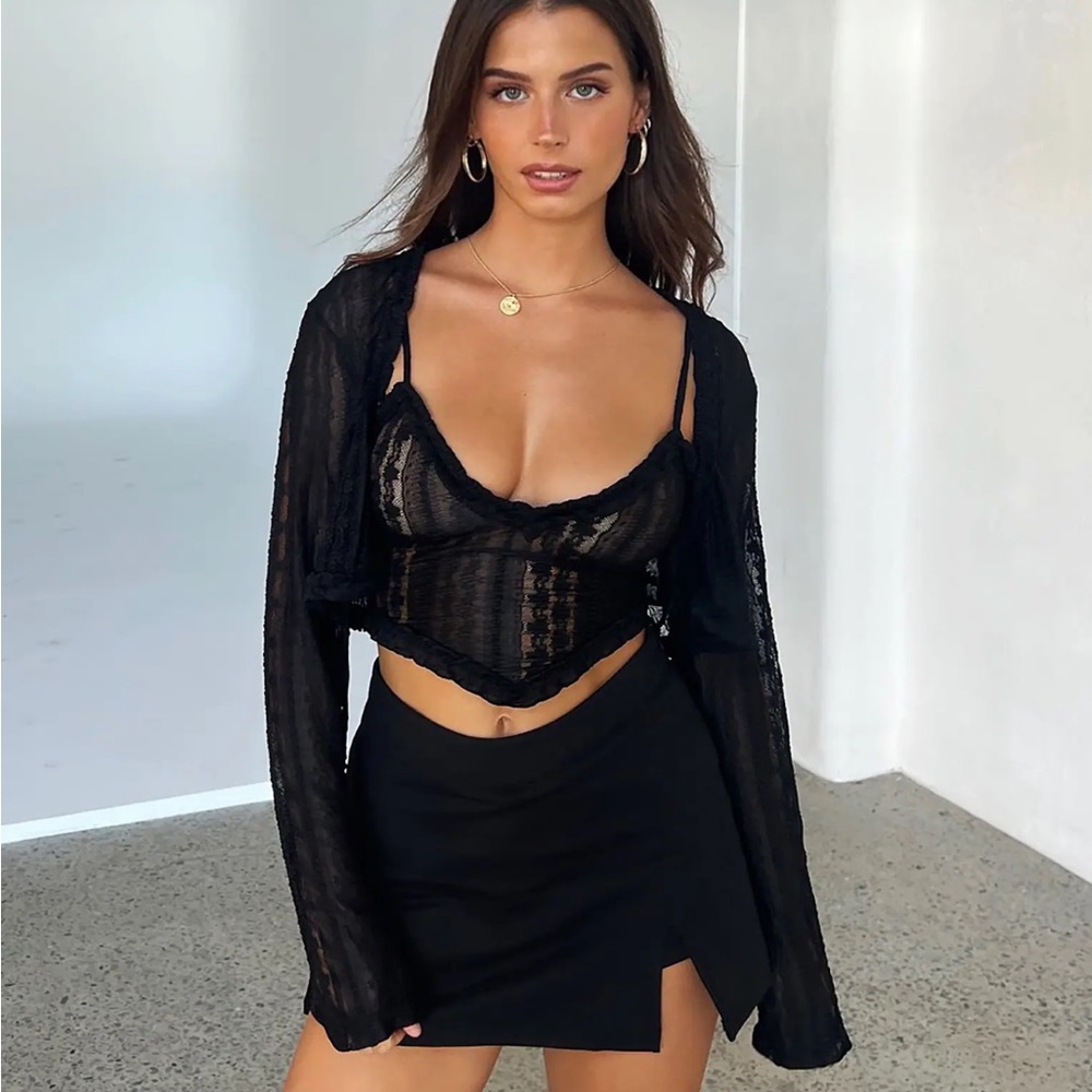Tigermist sopha two piece top black